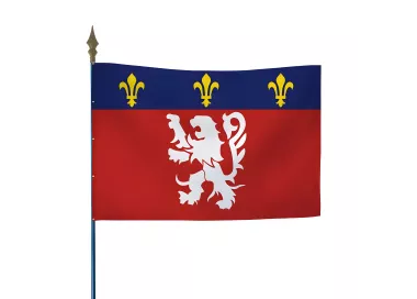 Drapeau province Lyonnais en maille polyester