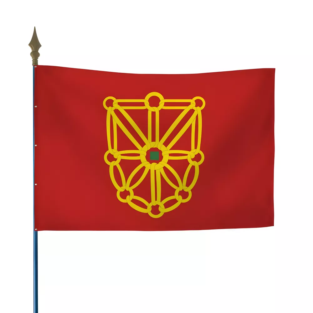 Drapeau province Navarre sur hampe polyester