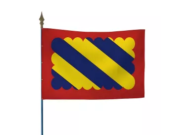 Drapeau province Nivernais monté sur hampe polyester
