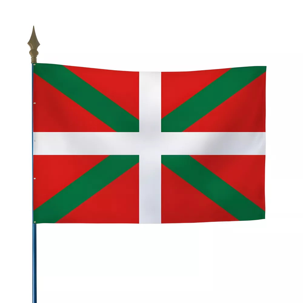 Drapeau province Pays Basque sur hampe polyester Drapeau province Pays Basque sur hampe polyester
