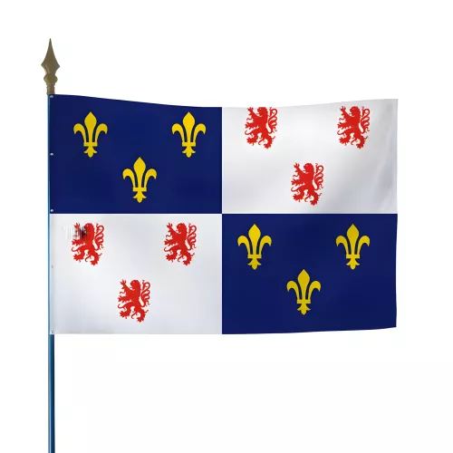 Drapeau province Picardie sur hampe polyester