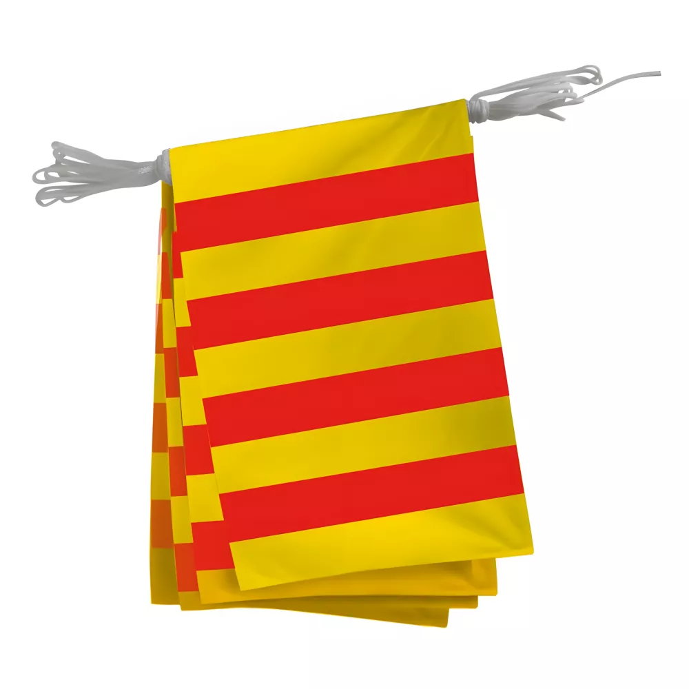 Guirlande maille polyester Provence à bandes rectangulaires 20 x 30 cm Guirlande maille polyester Provence à bandes rectangulaires 20 x 30 cm