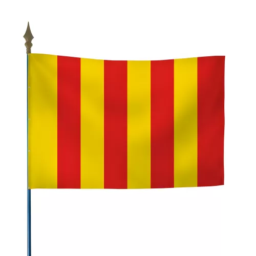 Drapeau province Roussillon en polyester ignifugé