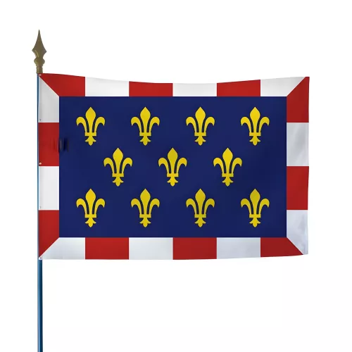 Drapeau province Touraine en maille polyester 115 g/m²