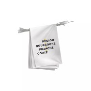 Guirlande région Bourgogne Franche-Comté en polyester 20 x 30 cm