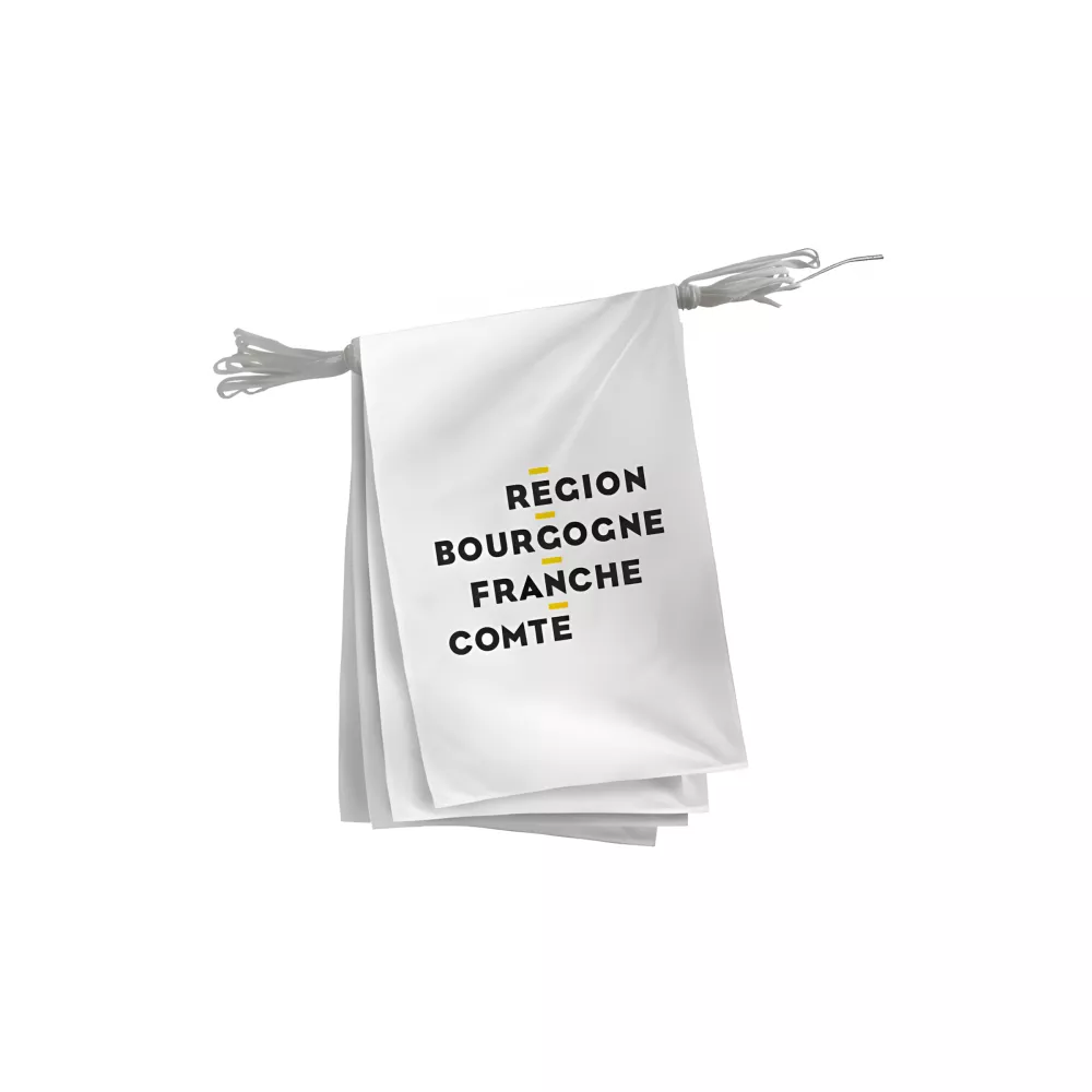 Guirlande région Bourgogne Franche-Comté en polyester 20 x 30 cm Guirlande région Bourgogne Franche-Comté en polyester 20 x 30 cm