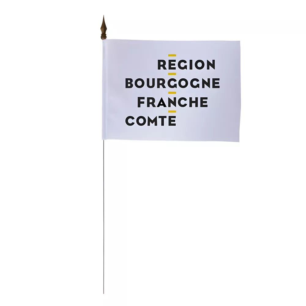 Drapeau de table Bourgogne Franche-Comté 10 x 15 cm polyester