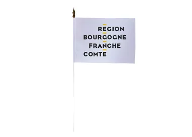 Drapeau de table Bourgogne Franche-Comté 10 x 15 cm polyester