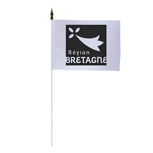Drapeau de table Bretagne 10 x 15 cm avec tige métal