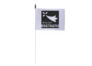 Drapeau de table Bretagne 10 x 15 cm avec tige métal