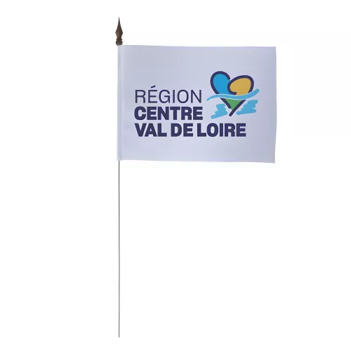 Drapeau de table Centre Val de Loire 10 x 15 cm polyester