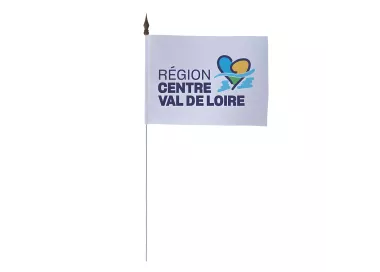 Drapeau de table Centre Val de Loire 10 x 15 cm polyester