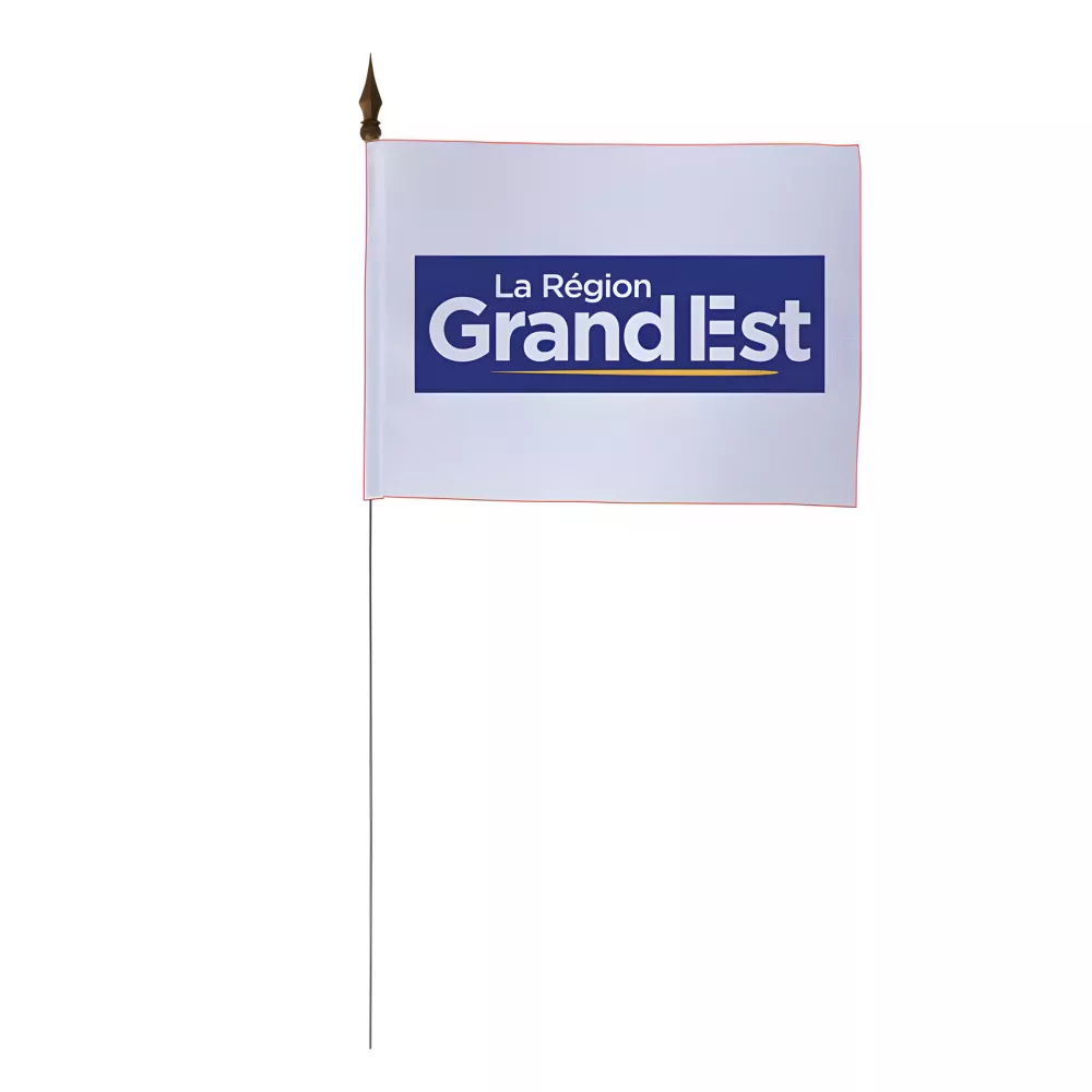 Drapeau de table Grand Est 10 x 15 cm polyester