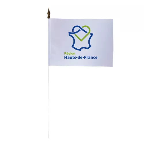 Drapeau de table Hauts-de-France 10 x 15 cm polyester
