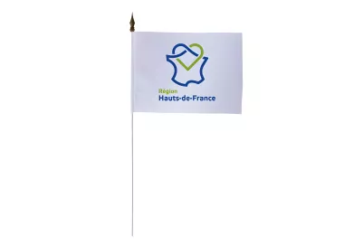 Drapeau de table Hauts-de-France 10 x 15 cm polyester