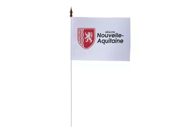 Drapeau de table Nouvelle-Aquitaine 10 x 15 cm polyester