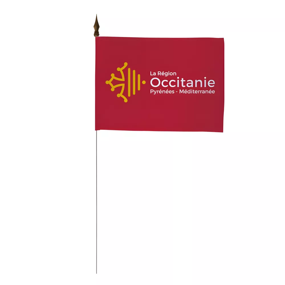 Drapeau de table Occitanie 10 x 15 cm polyester Drapeau de table Occitanie 10 x 15 cm polyester