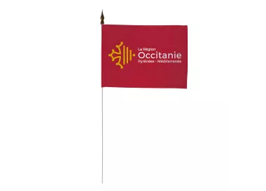 Drapeau de table Occitanie 10 x 15 cm polyester