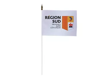 Drapeau de table région Sud P.A.C.A 10 x 15 cm polyester