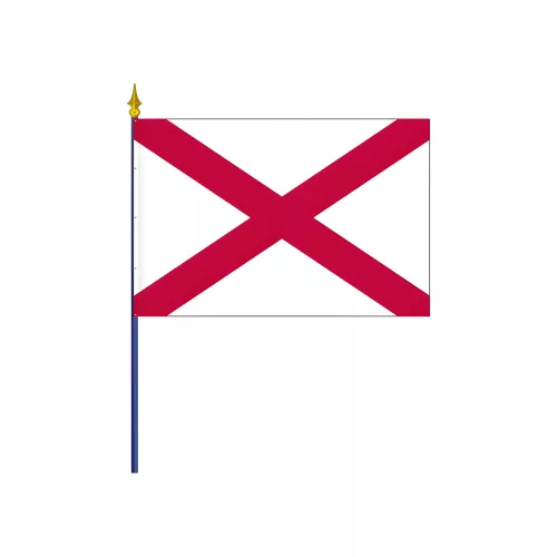 Drapeau des états d'Amérique avec hampe en bois