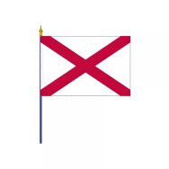 Drapeau des états d'Amérique avec hampe en bois