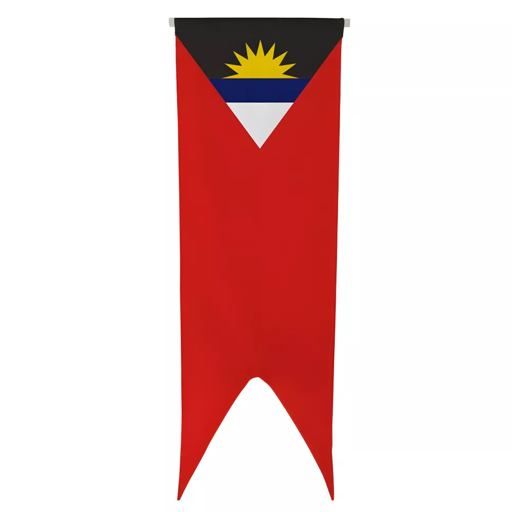 Oriflamme Antigua et Barbuda en polyester avec traverse