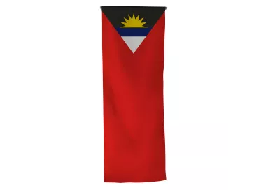 Oriflamme Antigua et Barbuda en polyester avec traverse