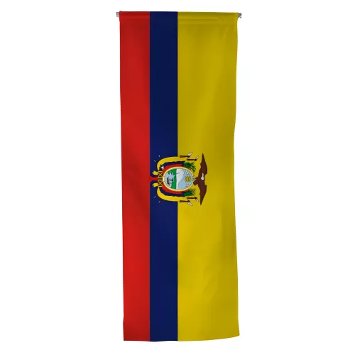 Oriflamme de l'Équateur en maille polyester avec traverse