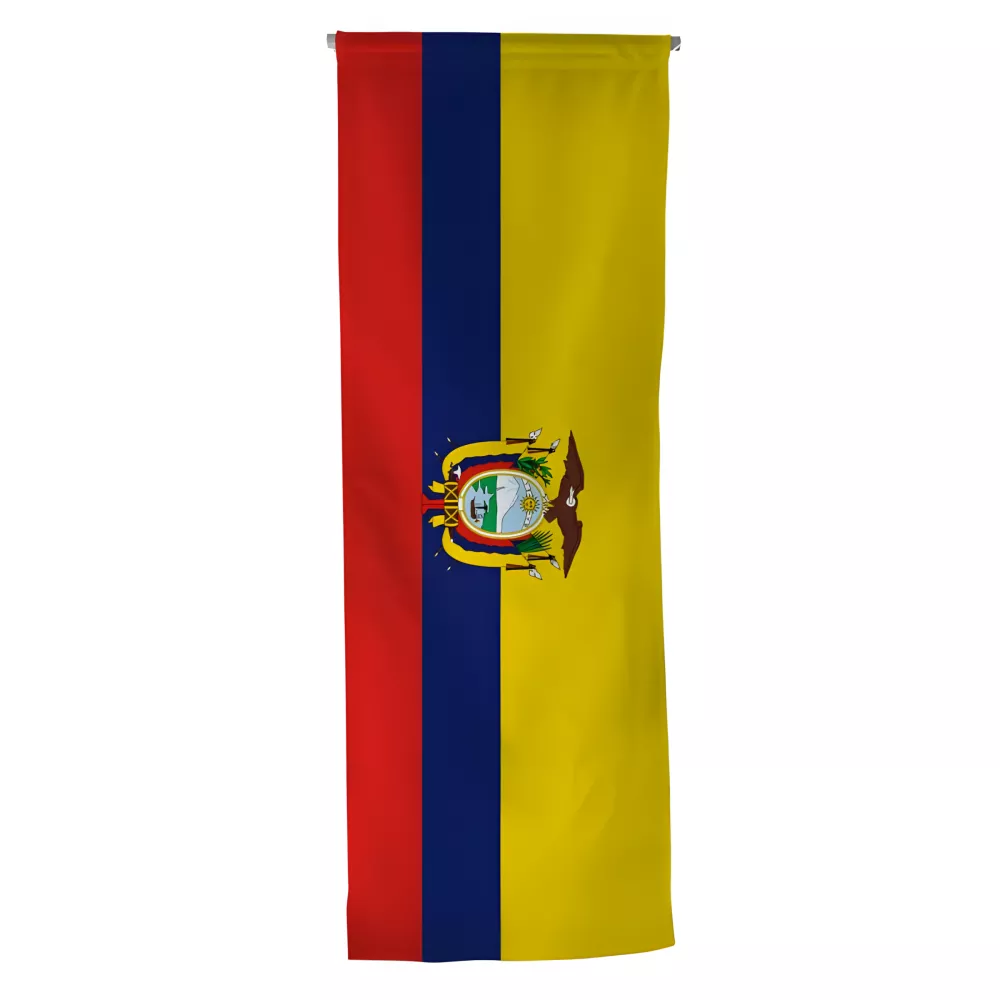 Oriflamme de l'Équateur en maille polyester avec traverse Oriflamme de l'Équateur en maille polyester avec traverse