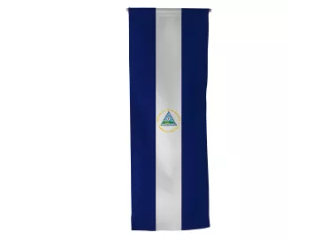 Oriflamme Nicaragua en maille polyester avec traverse bois