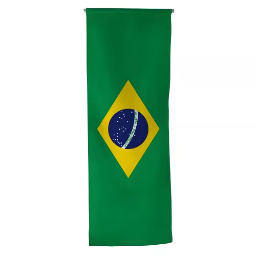 Oriflamme du Brésil en polyester avec fourreau Oriflamme du Brésil en polyester avec fourreau