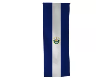 Oriflamme Salvador en maille polyester avec traverse bois