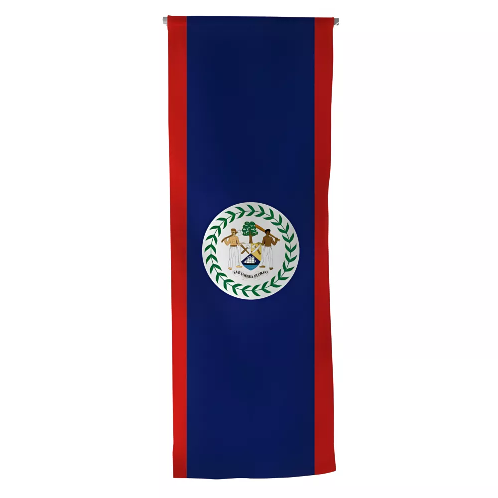 Oriflamme du Belize en maille polyester 115 g/m² Oriflamme du Belize en maille polyester 115 g/m²