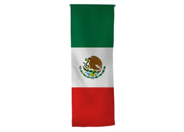 Oriflamme Mexique en maille polyester 115 g/m²