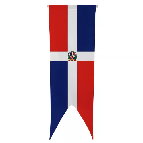 Oriflamme République Dominicaine en maille polyester 115 g/m²