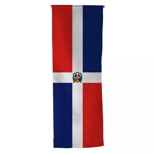 Oriflamme République Dominicaine en maille polyester 115 g/m²