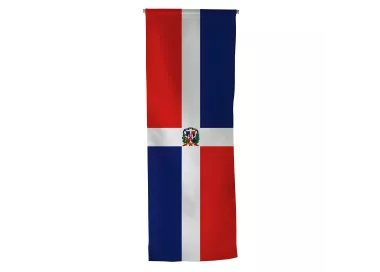 Oriflamme République Dominicaine en maille polyester 115 g/m²