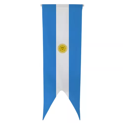 Oriflamme Argentine en maille polyester avec traverse bois