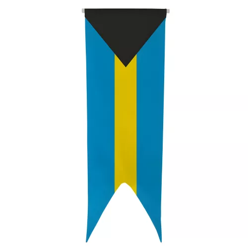 Oriflamme des Bahamas en maille polyester avec traverse bois