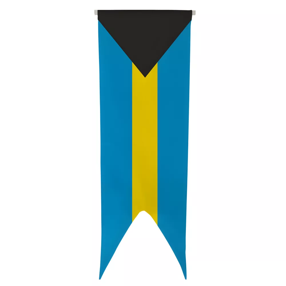Oriflamme des Bahamas en maille polyester avec traverse bois