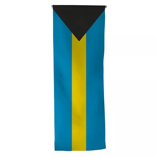 Oriflamme des Bahamas en maille polyester avec traverse bois
