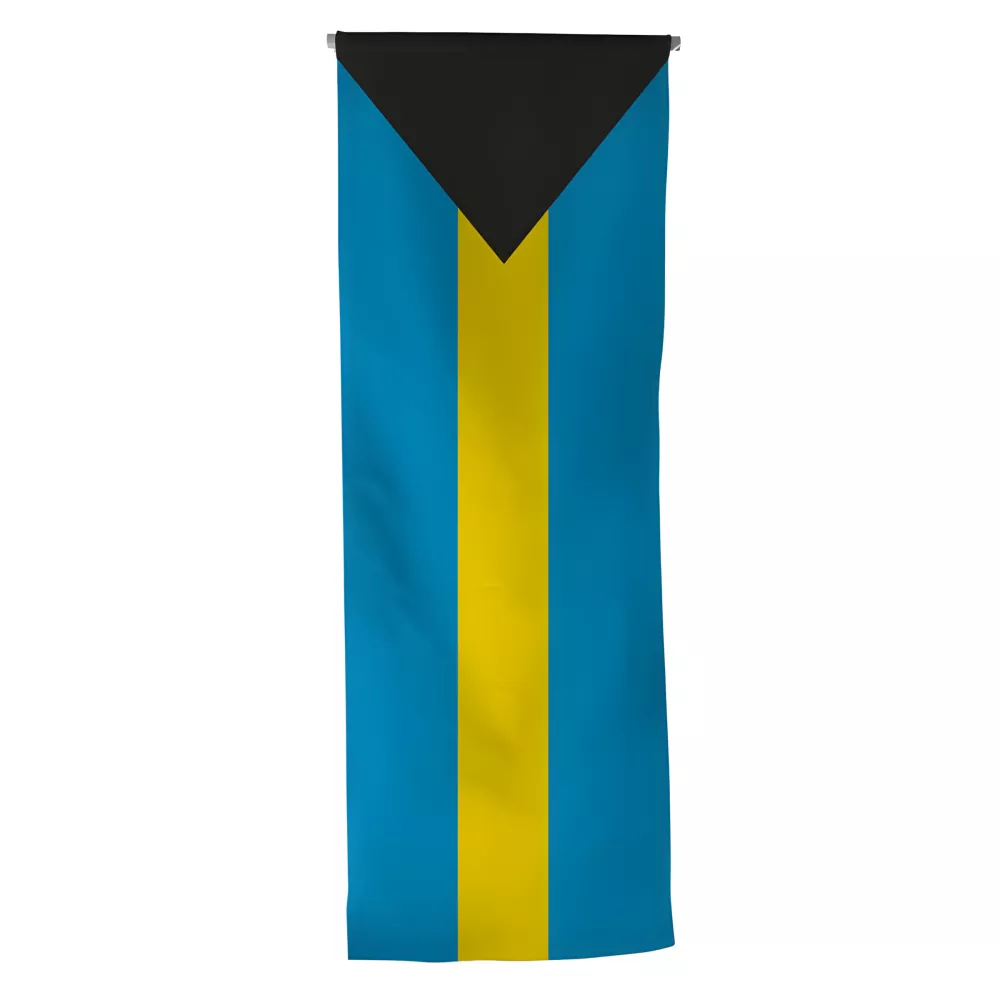 Oriflamme des Bahamas en maille polyester avec traverse bois