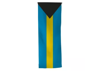 Oriflamme des Bahamas en maille polyester avec traverse bois
