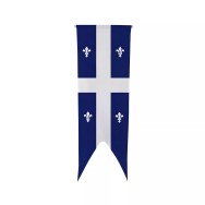 Oriflamme Québec en maille polyester avec traverse bois