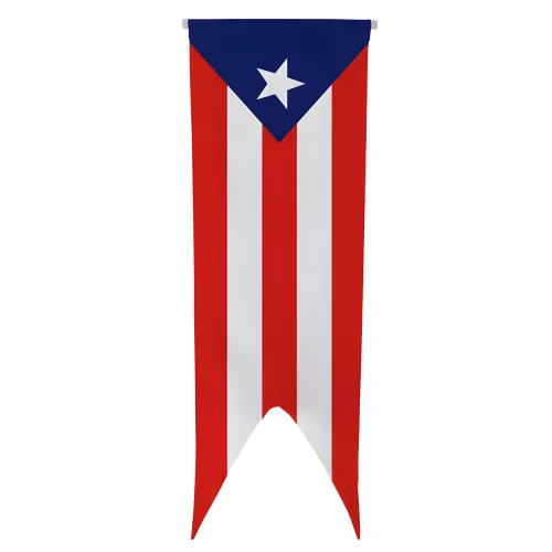 Oriflamme Porto Rico en maille polyester avec traverse
