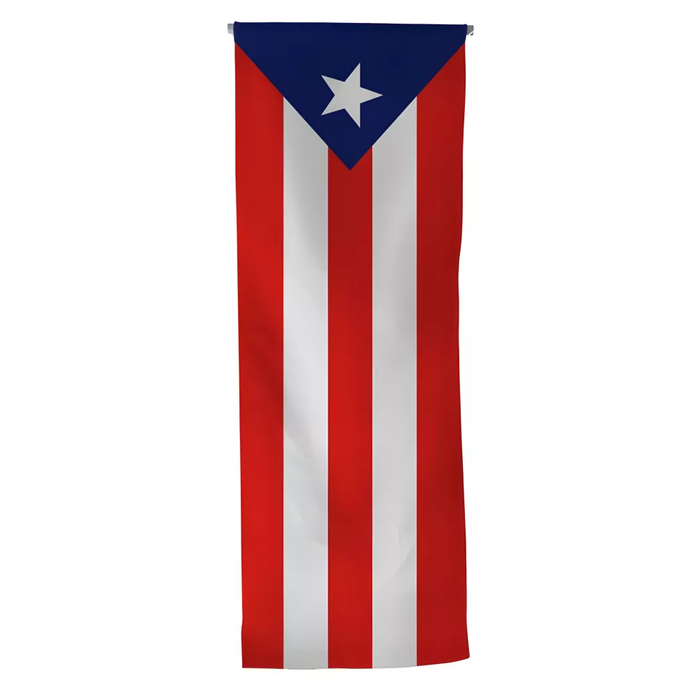 Oriflamme Porto Rico en maille polyester avec traverse Oriflamme Porto Rico en maille polyester avec traverse