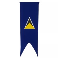Oriflamme Sainte-Lucie en maille polyester avec traverse bois