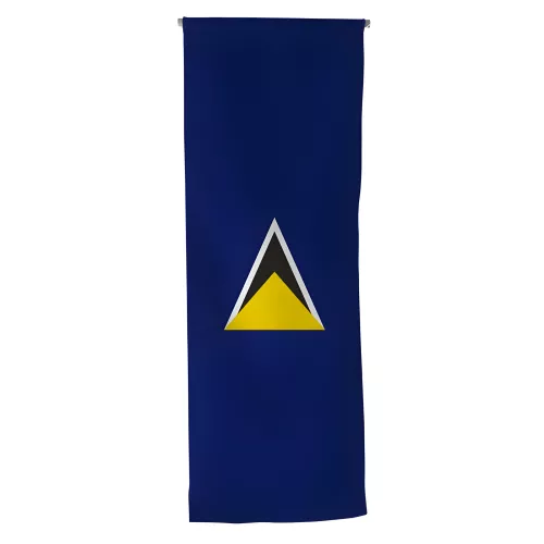 Oriflamme Sainte-Lucie en maille polyester avec traverse bois