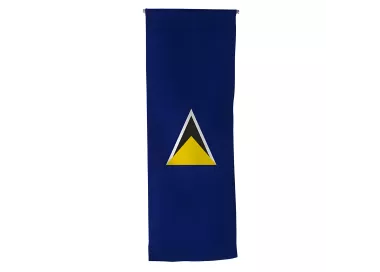 Oriflamme Sainte-Lucie en maille polyester avec traverse bois