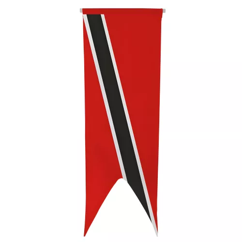 Oriflamme Trinité-et-Tobago en maille polyester avec traverse